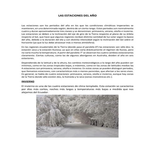 Las estaciones del año