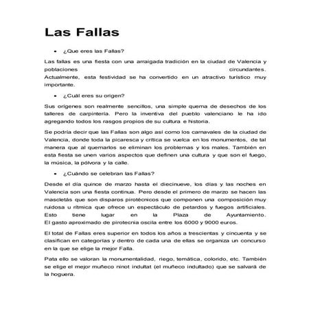 Las fallas de Valencia