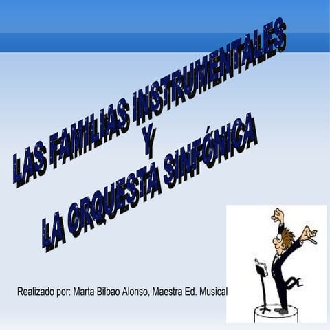 Las familias de instrumentos  y la orquesta.