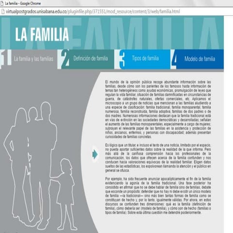 Las familias tipologias