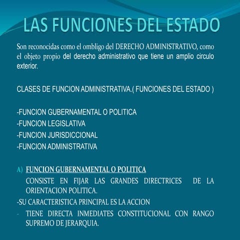 Las funciones del estado