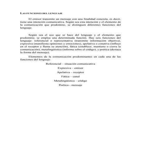 Las funciones del lenguaje