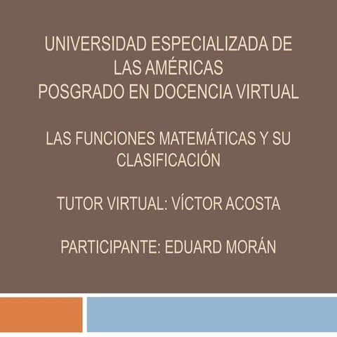 Las funciones matemáticas