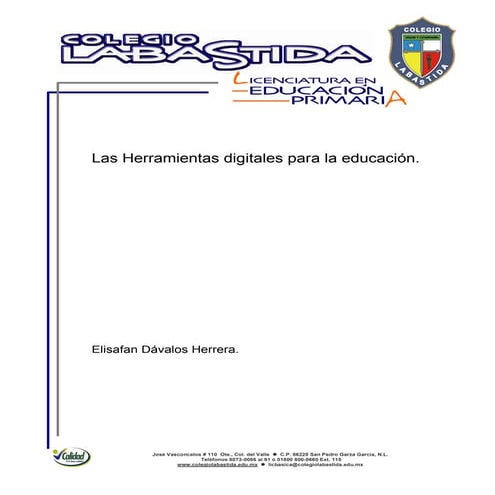 Las herramientas digitales para la educación 