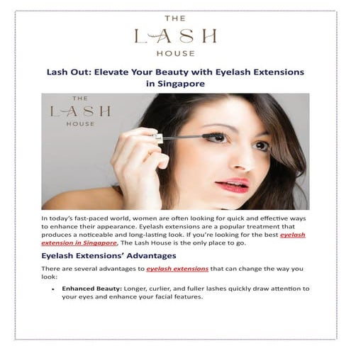 Lash Out: Elevate Your Beauty with Eyelash Extensions in Singapore