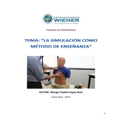 LA SIMULACIÓN COMO MÉTODO DE ENSEÑANZA