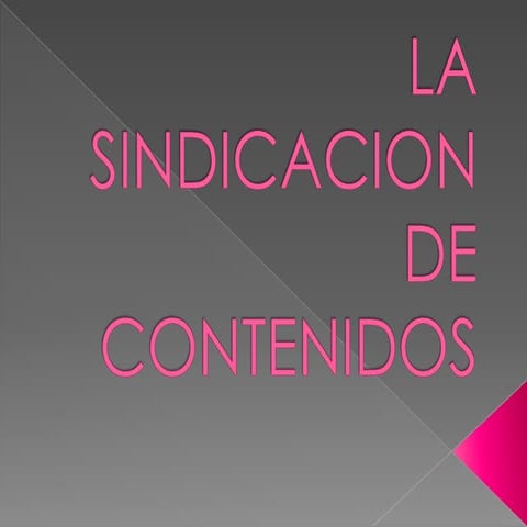 Sindicacion de contenidos. Jesús Martínez