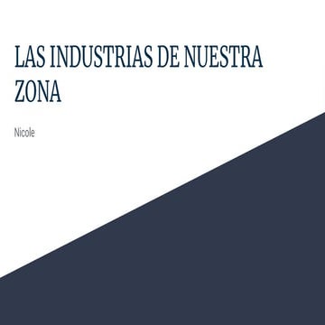 Las industrias de nuestra zona