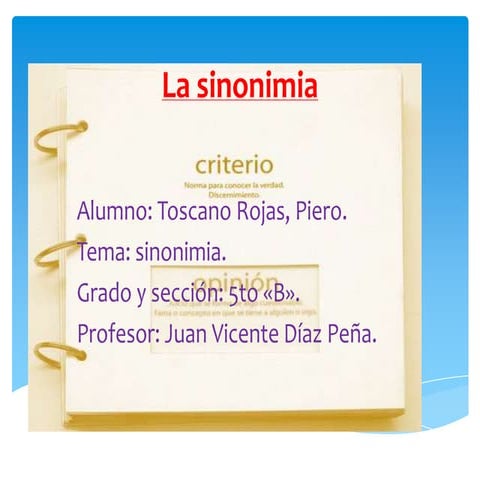 La sinonimia