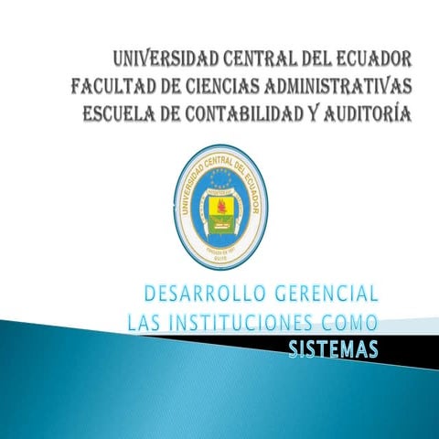 Las instituciones como sistemas 