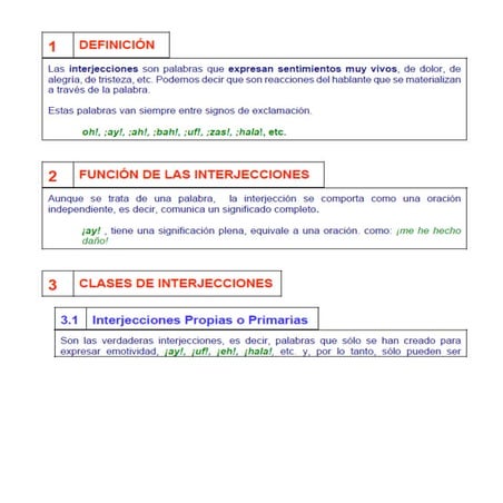 Las interjecciones