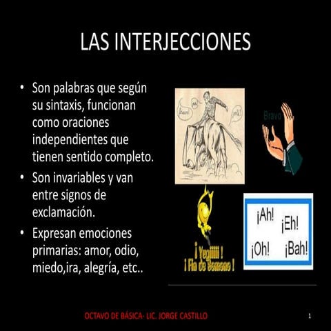 Las interjecciones | PPTX