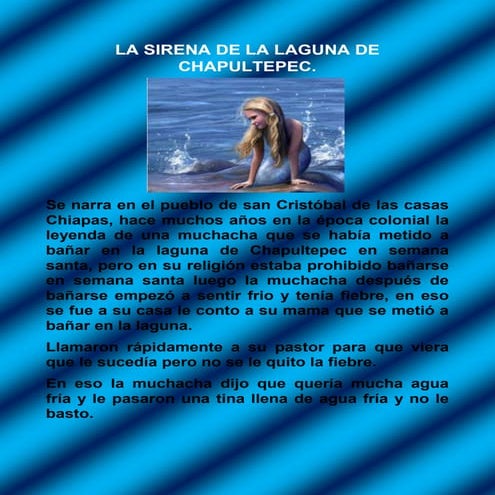 La sirena de la laguna de chapultepec
