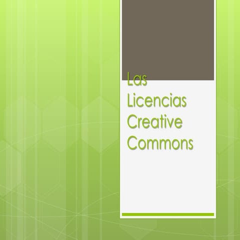 Las licencias creative commons