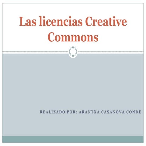 Las licencias creative commons