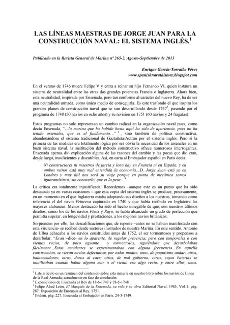 Las líneas maestras de Jorge Juan ...