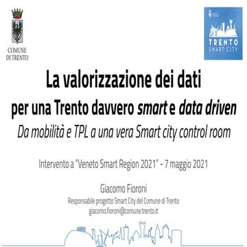 La valorizzazione dei dati per una Trento davvero smart e data driven