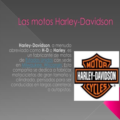Las motos harley davidson | PPTX