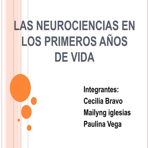 Las neurociencias en los primeros años de vida cecilia mailyng paulina