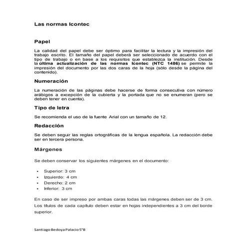 Normas icontec | DOCX