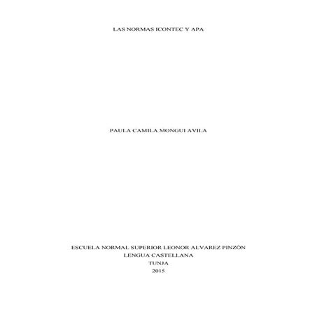 similitudes y diferencias entre normas apa e icontec