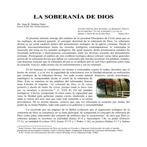 La Soberania de Dios
