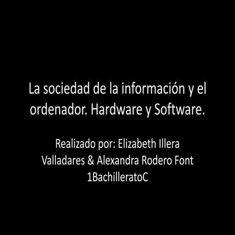 La sociedad de la información y el ordenador