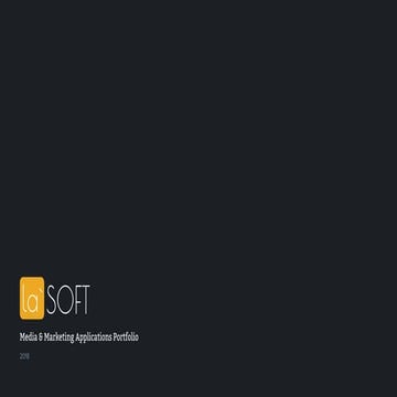 LaSoft Media & Marketing Applications Portfolio