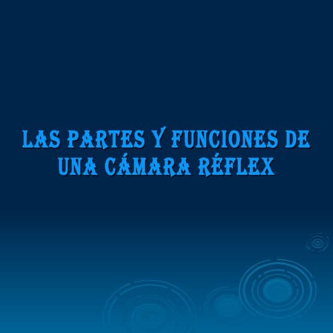 Las partes de una camara reflex