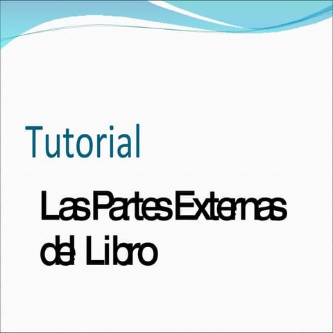 Las Partes Externas Del Libro  2  Tutorial