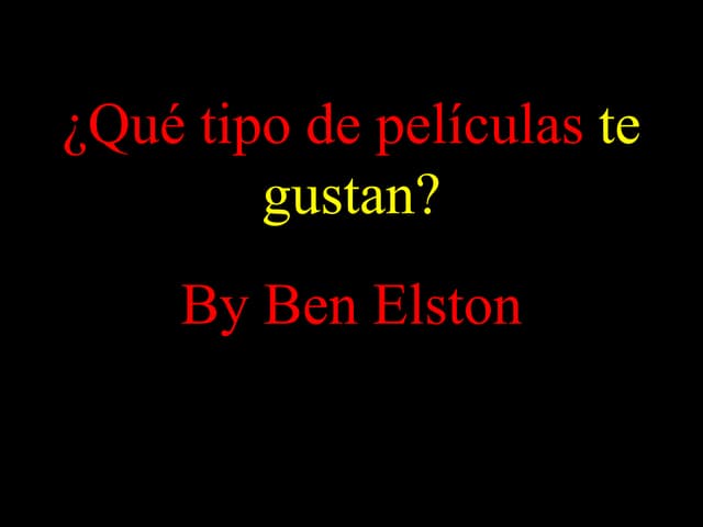 Las peliculas ben elston