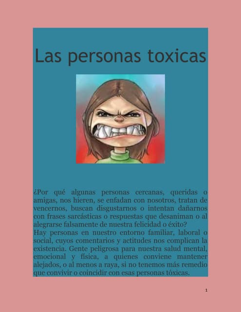 Las personas toxicas