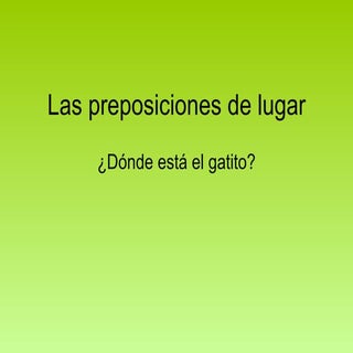 Las preposiciones de lugar