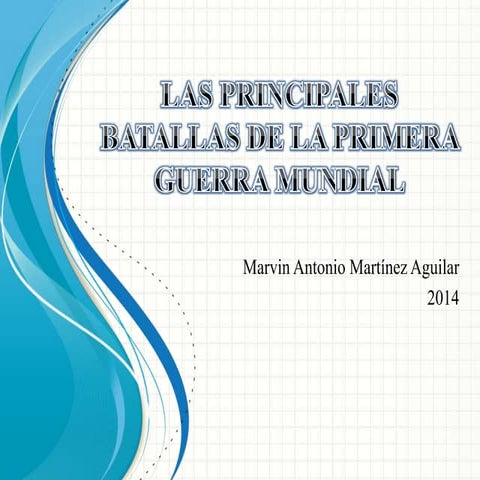 Las principales batallas de la primera guerra mundial