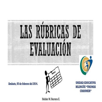 RÚBRICAS DE EVALUACIÓN