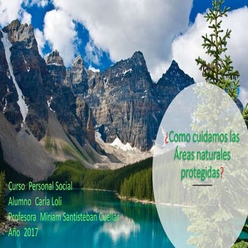 Las áreas naturales protegidas de hoy