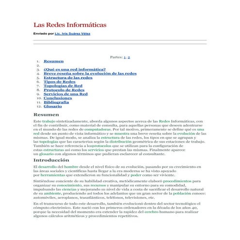 Las redes informáticas