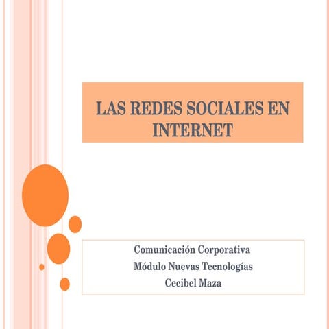Las Redes Sociales en Internet | PPT