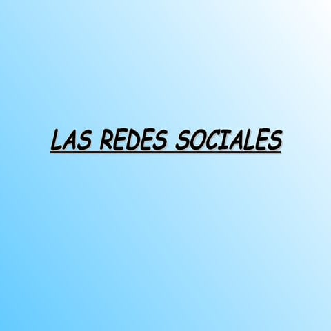 Las redes sociales