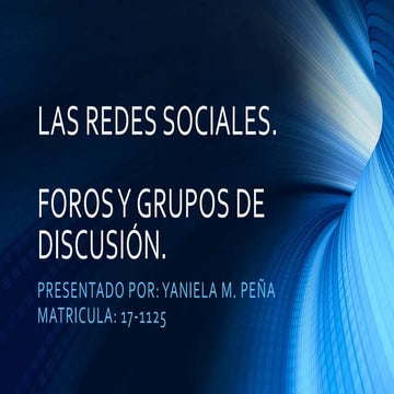 Presentación de las Redes Sociales | PPT