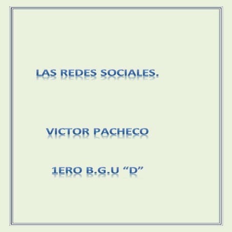 Las redes sociales :3