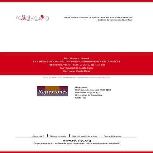 Las redes sociales  una nueva herramienta de difusión