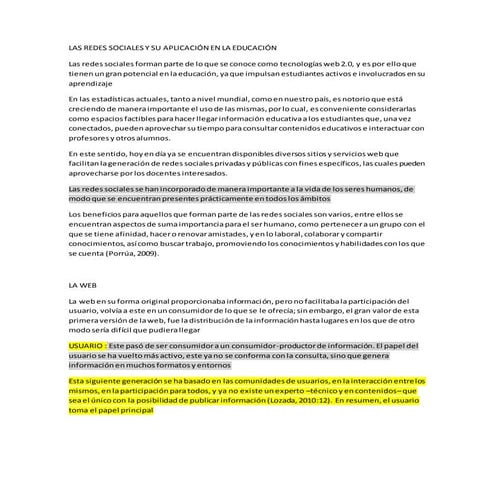 Las redes sociales y su aplicación en la educación