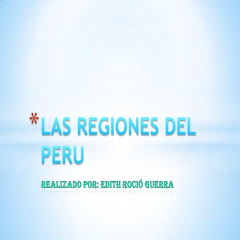 Las regiones del peru