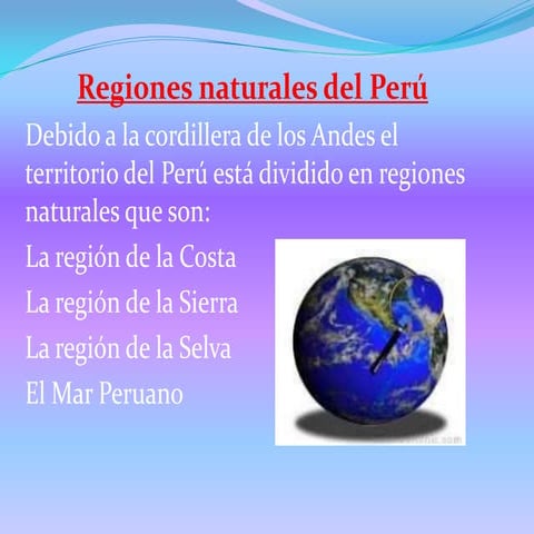 Las regiones naturales del perú