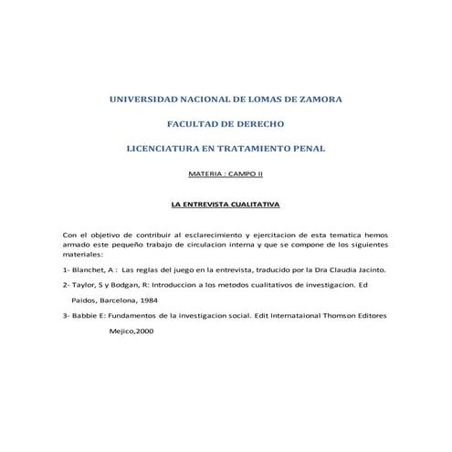 Las reglas del juego en la entrevista