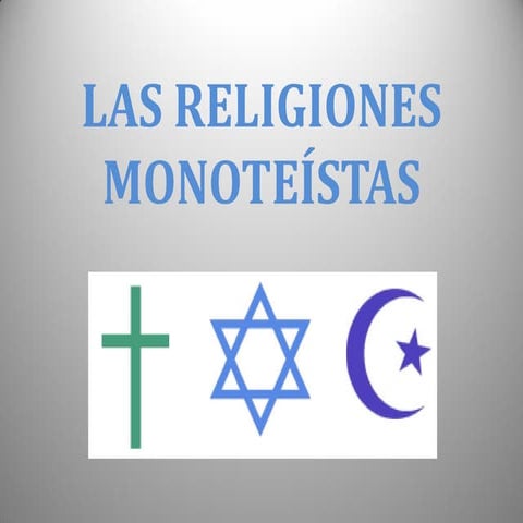 Las religiones monoteístas i | PDF