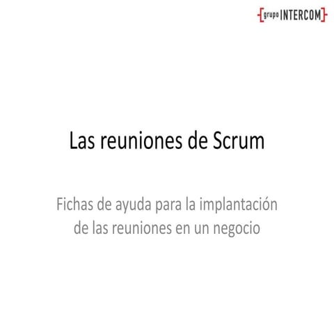 Las reuniones de scrum