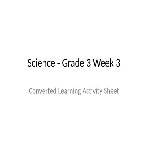 Grade 3 PPT Example for class template downloadable | PPTX