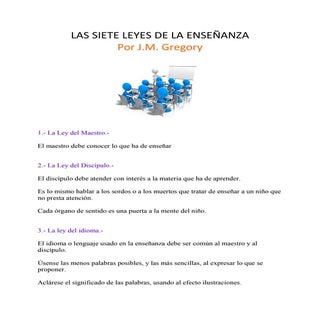 Las siete leyes de la enseñanza